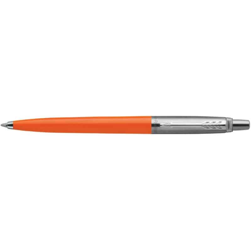 Custom Parker Jotter Original Ballpoint - Orange - Silver Trim - 1