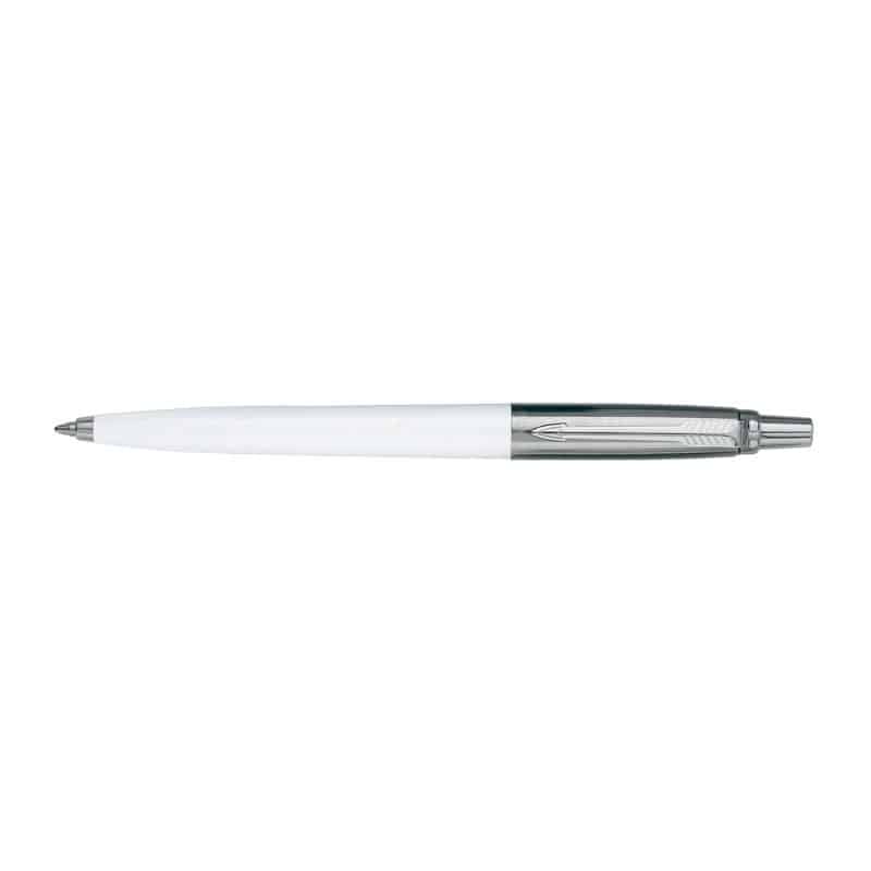 Custom Parker Jotter Original Ballpoint - White - Silver Trim - 1