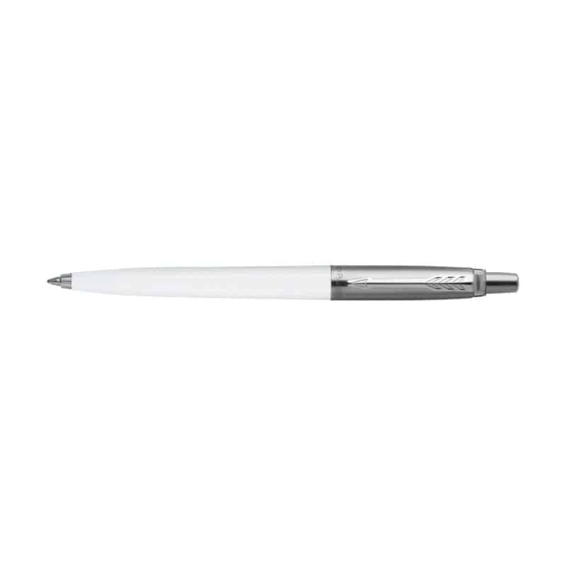 Custom Parker Jotter Original Ballpoint - White - Silver Trim - 2