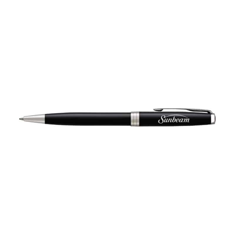Custom Parker Sonnet Ballpoint - Black - Silver Trim