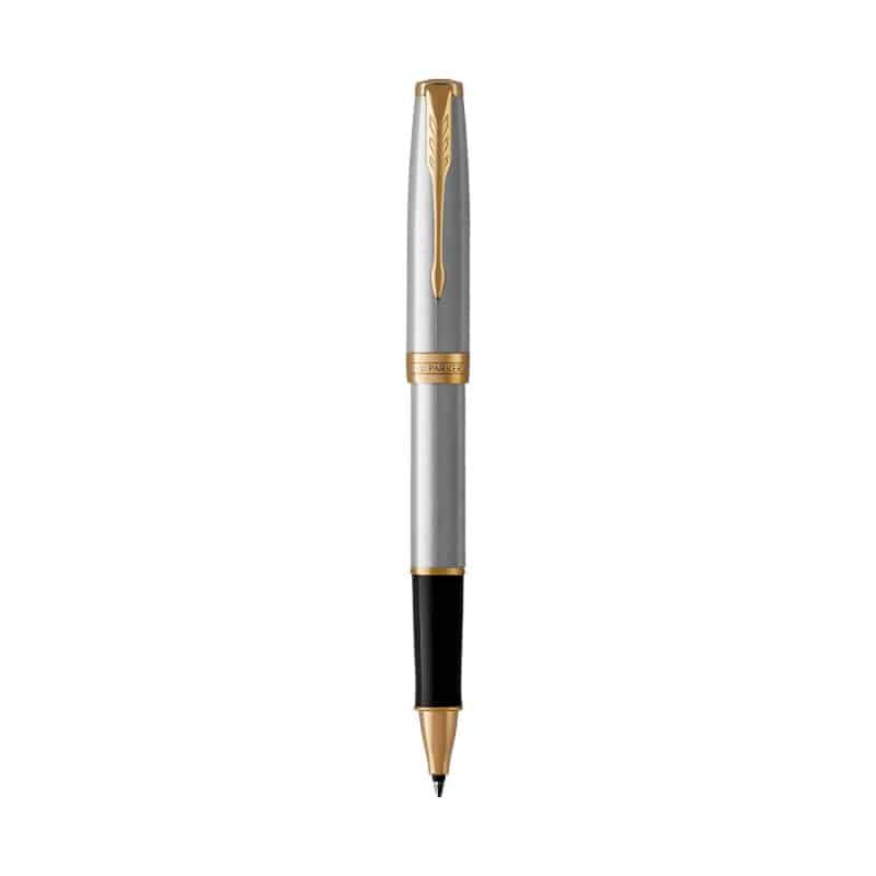 Custom Parker Sonnet Rollerball - Stainless Steel - Gold Trim - 3