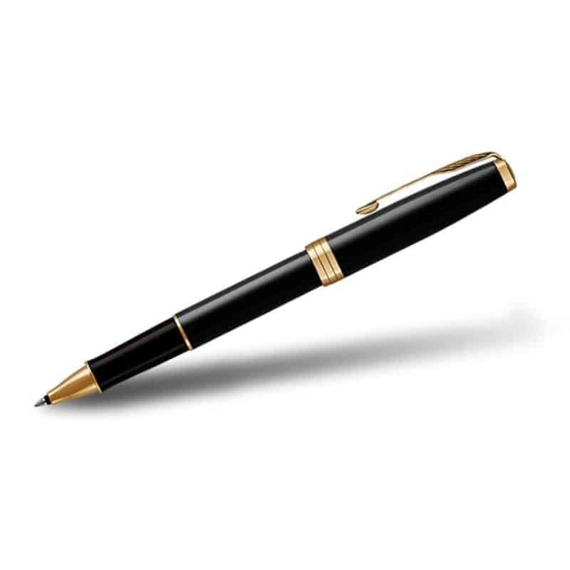 Custom Parker® Sonnet Rollerball Pen (Black Lacquer GT)