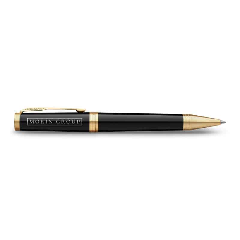 Custom Parker Ingenuity Ballpoint - Black-Gold Trim - 2
