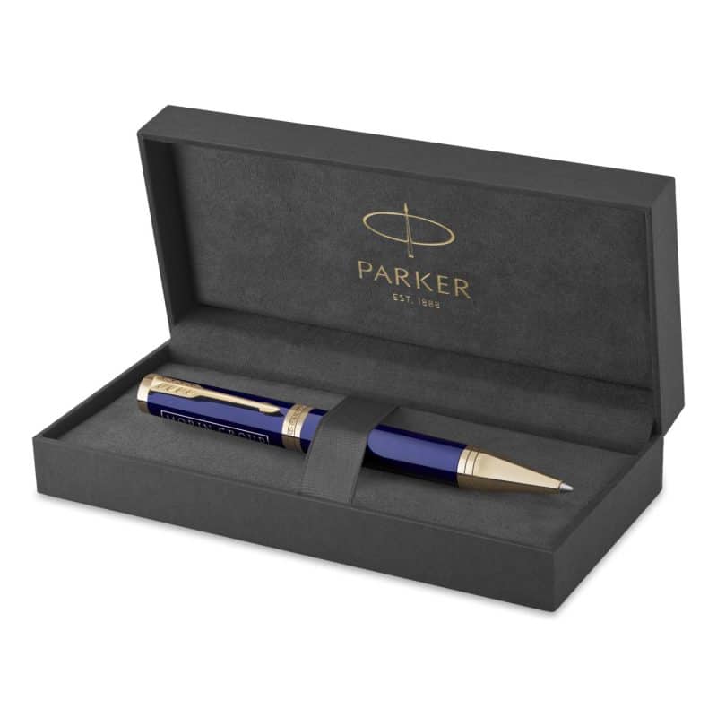 Custom Parker Ingenuity Ballpoint - Blue - Gold - 3