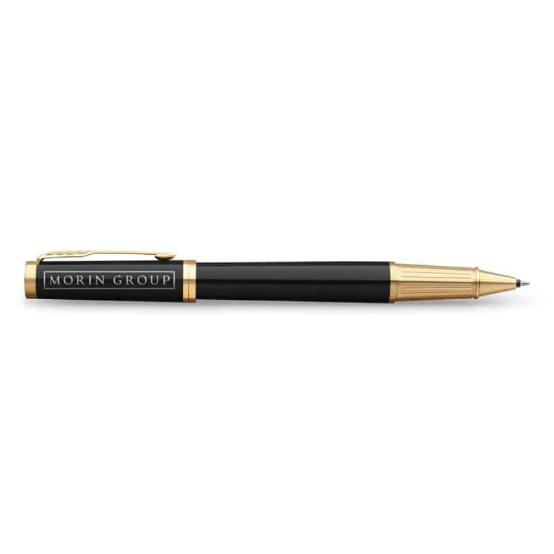 Custom Parker Ingenuity Rollerball - Black-Gold Trim - 2