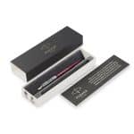 Custom Parker Jotter London Stainless Steel Ballpoint - Kensington Red - Chrome Trim - 2