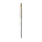 Custom Parker Jotter London Stainless Steel Ballpoint - Stainless Steel-Gold Trim
