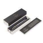 Custom Parker Jotter London Stainless Steel Ballpoint - Stainless Steel-Gold Trim - 2