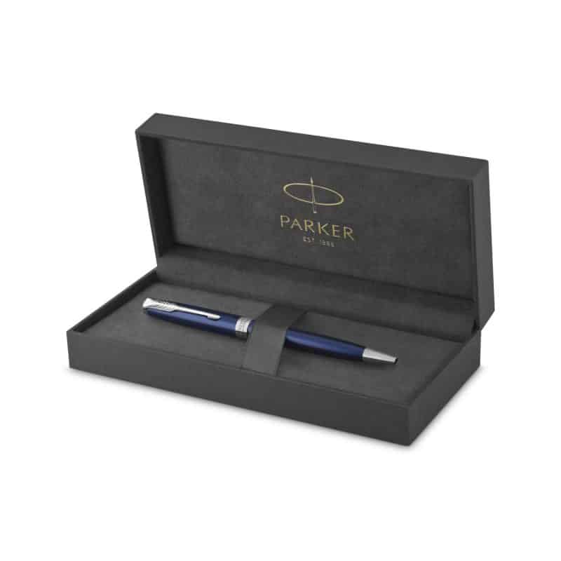 Custom Parker Sonnet Ballpoint - Blue - Chrome - 4
