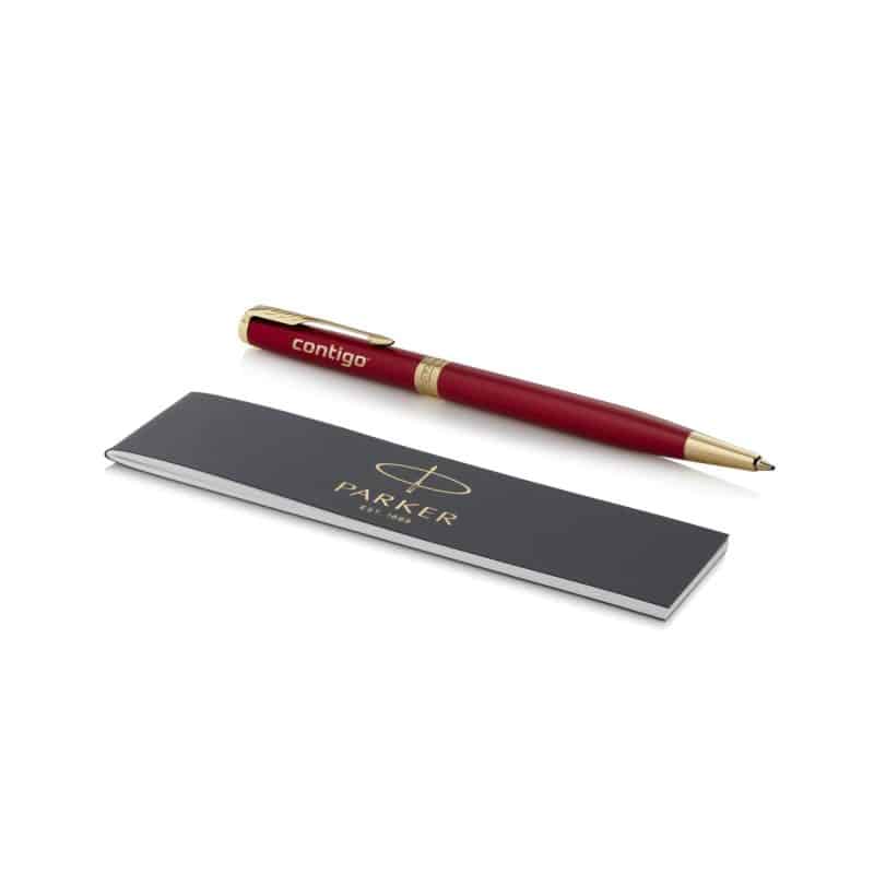 Custom Parker Sonnet Ballpoint - Red - Gold - 5