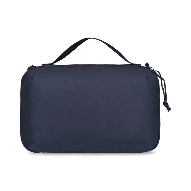 Custom Parker Recycled rPET Dual Zippered Pouch - Navy - 1