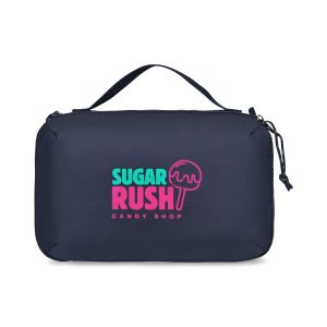 Custom Parker Recycled rPET Dual Zippered Pouch - Navy