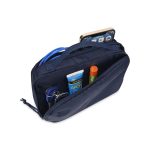 Custom Parker Recycled rPET Dual Zippered Pouch - Navy - 4