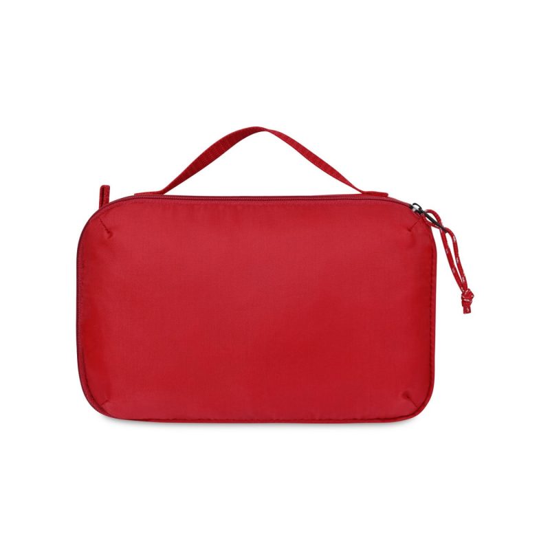 Custom Parker Recycled rPET Dual Zippered Pouch - Red - 2