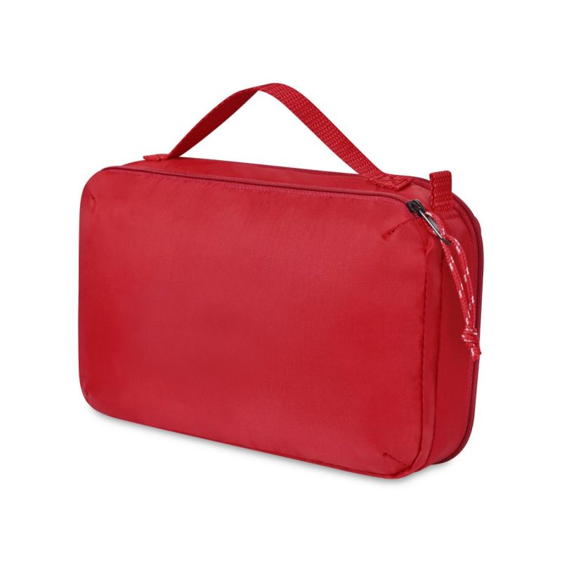 Custom Parker Recycled rPET Dual Zippered Pouch - Red - 3